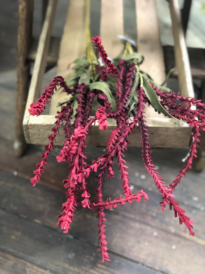 32" Velvet Red/Burgundy Branch