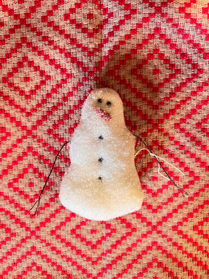 Primitive Glitter Snowman
