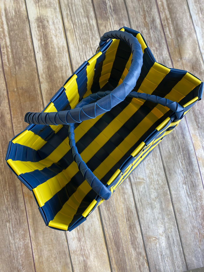 Handed By- Spirit Ocean Blue/Sunshine Yellow Stripes