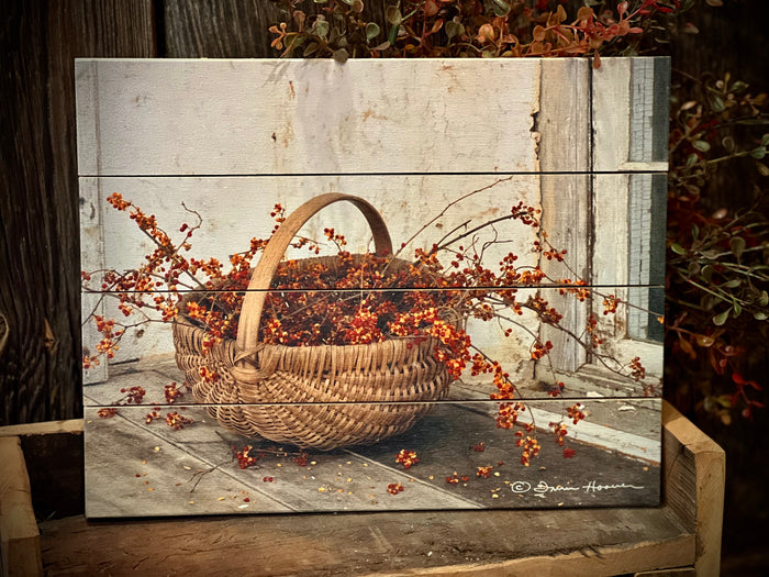 Bittersweet Basket Pallet Art