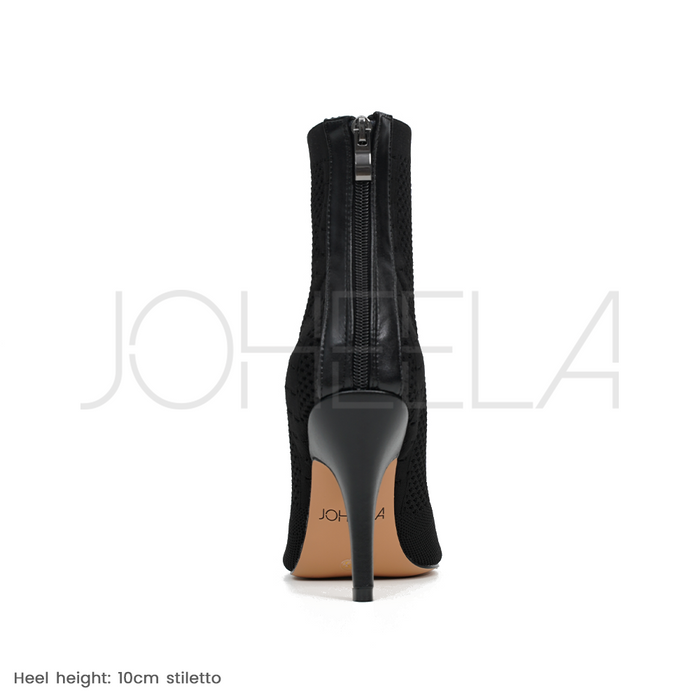 DÉSTOCKAGE Lou noir - Talon non standard Joheela - Heels dance shoes - Chaussure de danse talon