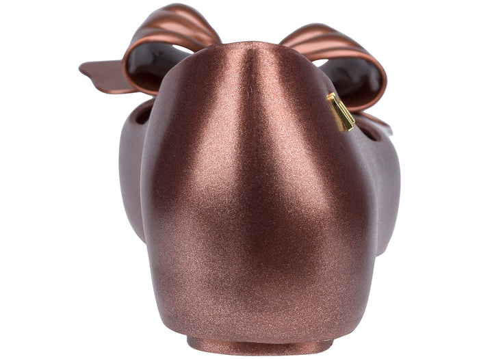 Mini Melissa Ultragirl Sweet Copper Ballerinas for Girls with Oversized Bow