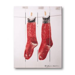 Snowy Monday Red Socks Pallet Art by Irvin Hoover-102