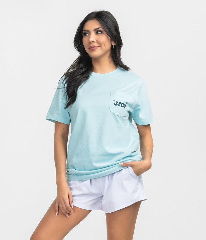 Southern Shirt Co. - On My Mind Puff Print Tee - Aquamarine