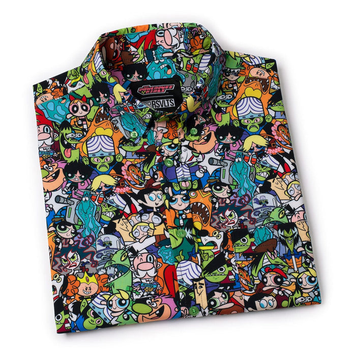 RSVLTS Powerpuff Girls Short Sleeve Shirt The Powerpuff Girls "Citizens of Townsville" – KUNUFLEX Short Sleeve Shirt The Powerpuff Girls "Citizens of Townsville" – KUNUFLEX Short Sleeve Shirt