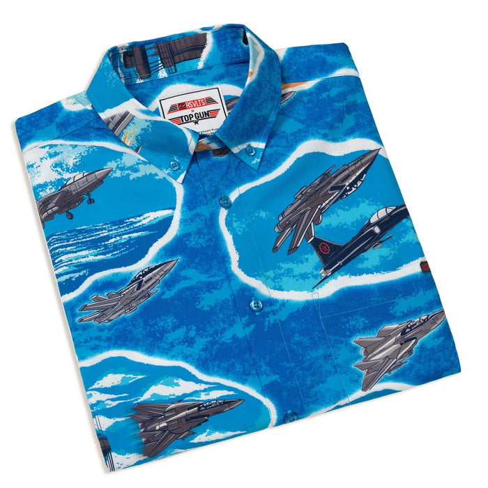 RSVLTS Top Gun Top Gun "Goose Hawaiian" _ KUNUFLEX Short Sleeve Shirt Top Gun "Goose Hawaiian" _ KUNUFLEX Short Sleeve Shirt