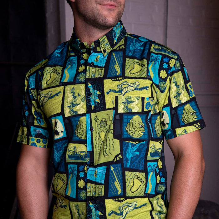 RSVLTS RSVLTS Universal Monsters "Tiki From the Black Lagoon" – KUNUFLEX Short Sleeve Shirt