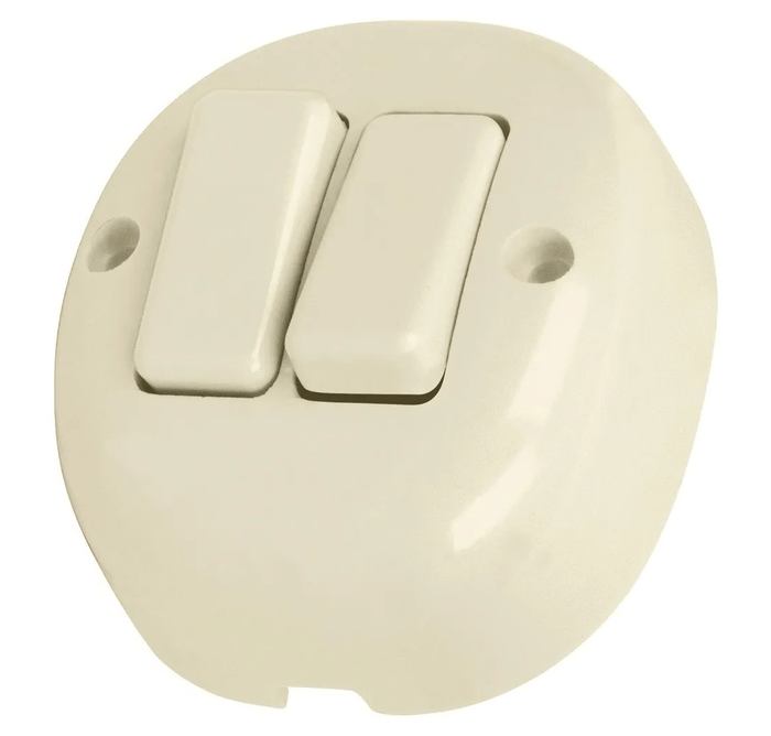 Volteck Surface Mount Duplex Switch (APSO-D). A Reliable Switch for Your Lights or Other Devices - VOLTECH 47355 MEGA