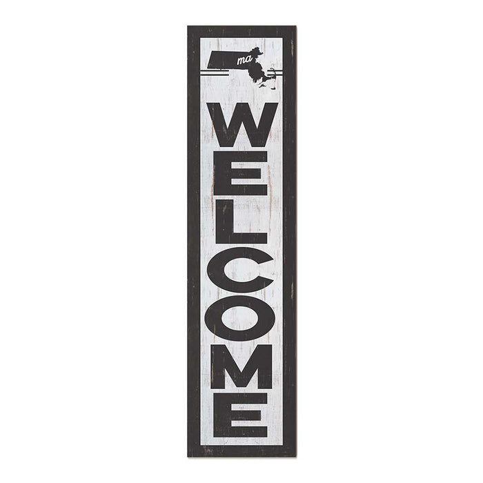 11x46 State Welcome Massachusetts Leaner Sign