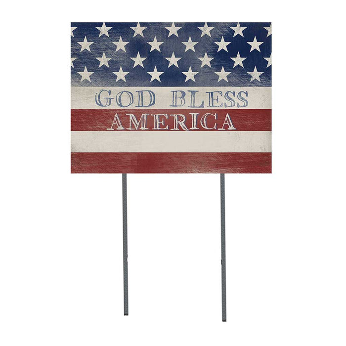 18x24 God Bless America Flag Lawn Sign