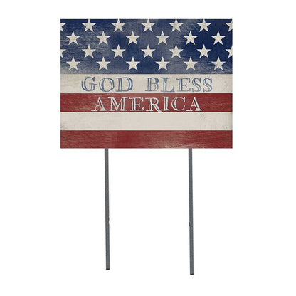 18x24 God Bless America Flag Lawn Sign