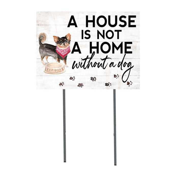 18x24 Long Haired Chihuahua Dog Lawn Sign