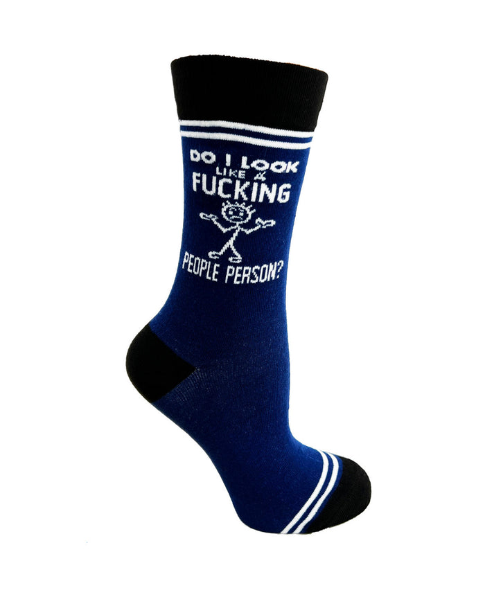 (3 Pairs) Do I Look Like a Fucking People Person - Hey Now Unisex Crew Socks - Wholesale