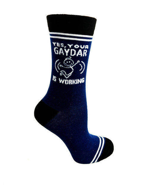 (3 Pairs) Yes, Your Gaydar Is Working - Hey Now Unisex Crew Socks - Wholesale