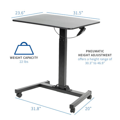 Black 32" Mobile Presentation Cart