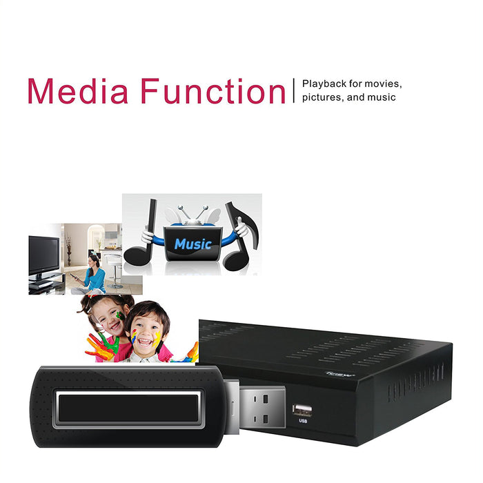 Iview 3500STBII-A Digital Converter Box with universal media player when connected to external storage drive