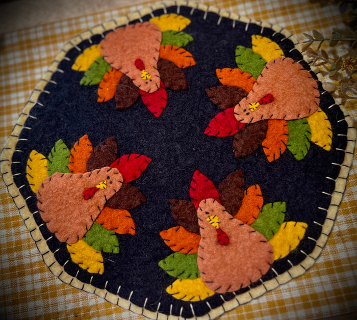 Hand Made Turkey Candle Mat