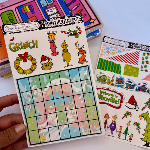 Mean One Monthly Layout Sticker Kit
