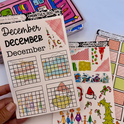 Mean One Monthly Layout Sticker Kit