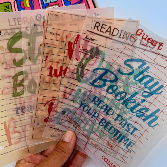 Bookish Checks and Lists Vellum Dashboards