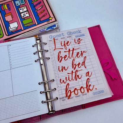 Bookish Checks and Lists Vellum Dashboards