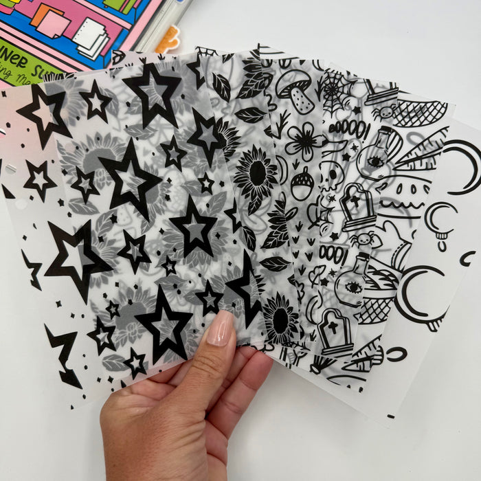 Monthly Doodle Vellum Dashboards