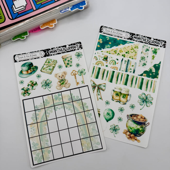 Lucky Lane Monthly Layout Sticker Kit