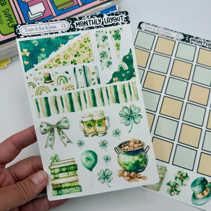 Lucky Lane Monthly Layout Sticker Kit