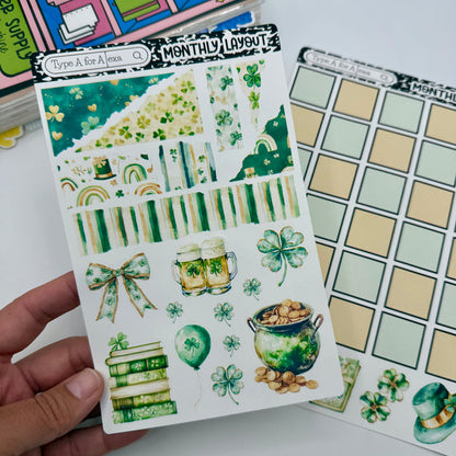Lucky Lane Monthly Layout Sticker Kit