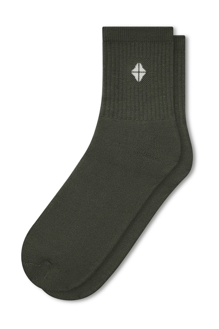 Adult Crew Socks in Fir on a white background