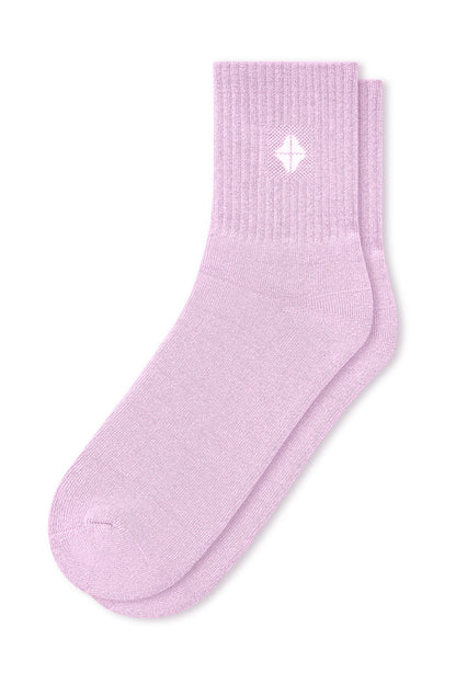 Adult Crew Socks in Thistle on a white background