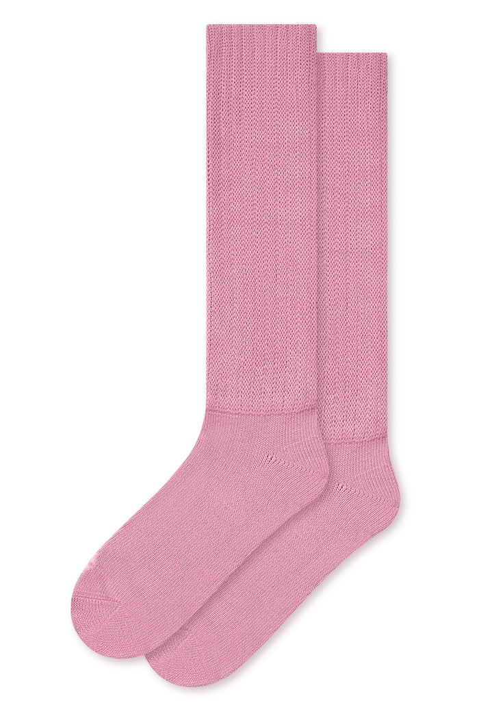 Adult Scrunch Socks in Apple Blossom on a white background