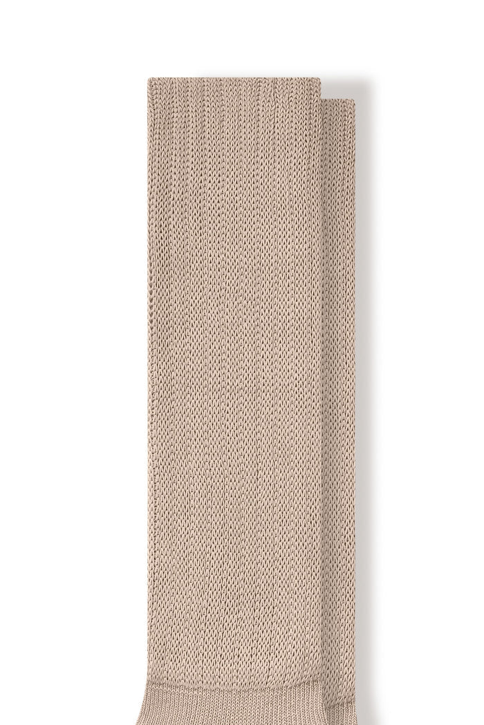 Top part of Adult Scrunch Socks in Bisque on a white background