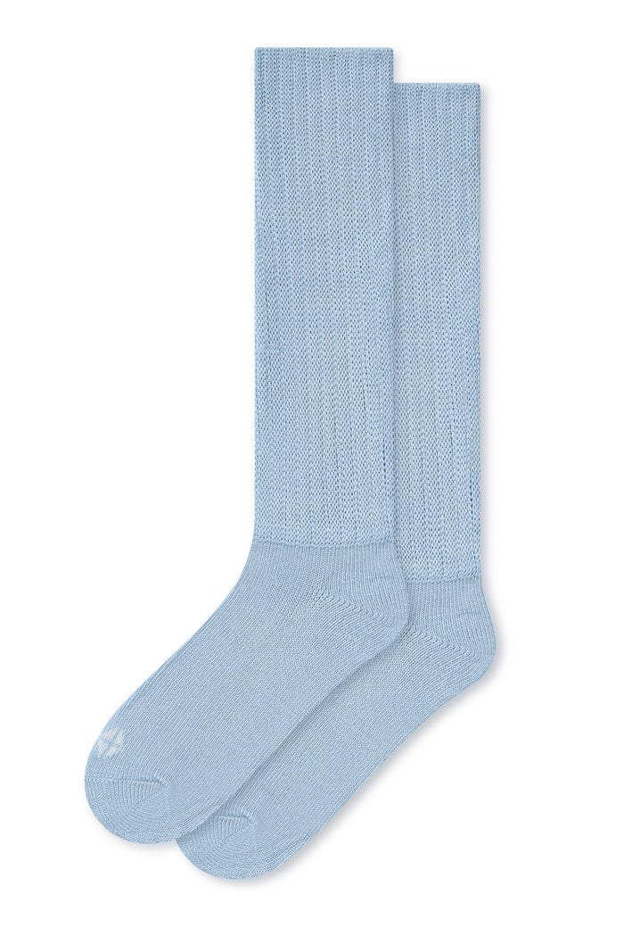 Adult Scrunch Socks in Breeze on a white background