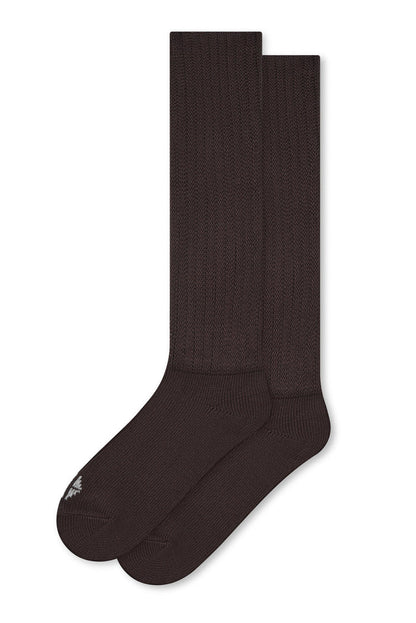 Adult Scrunch Socks in Espresso on a white background