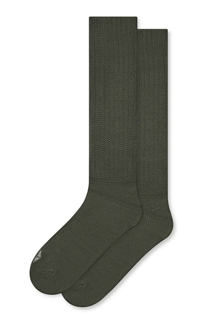Adult Scrunch Socks in Fir on a white background