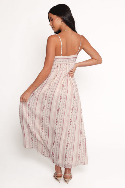 Petal and Pup USA DRESSES Amaris Maxi Dress - Ivory Mauve Floral