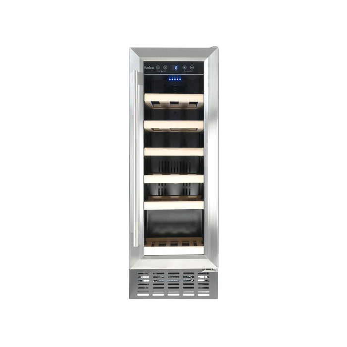 Amica 19 Bottle Freestanding Slimline Wine Cooler - Stainless Steel | AWC300SS from Amica - DID Electrical