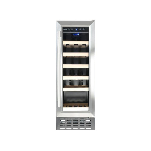 Amica 19 Bottle Freestanding Slimline Wine Cooler - Stainless Steel | AWC300SS from Amica - DID Electrical