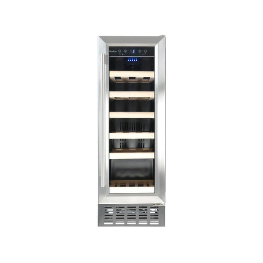Amica 19 Bottle Freestanding Slimline Wine Cooler - Stainless Steel | AWC300SS from Amica - DID Electrical