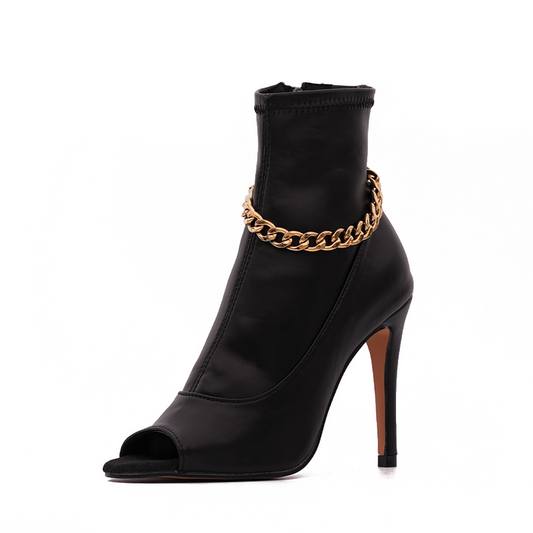 Ana - Chaînes dorées - Talons stilettos - Prête à expédier