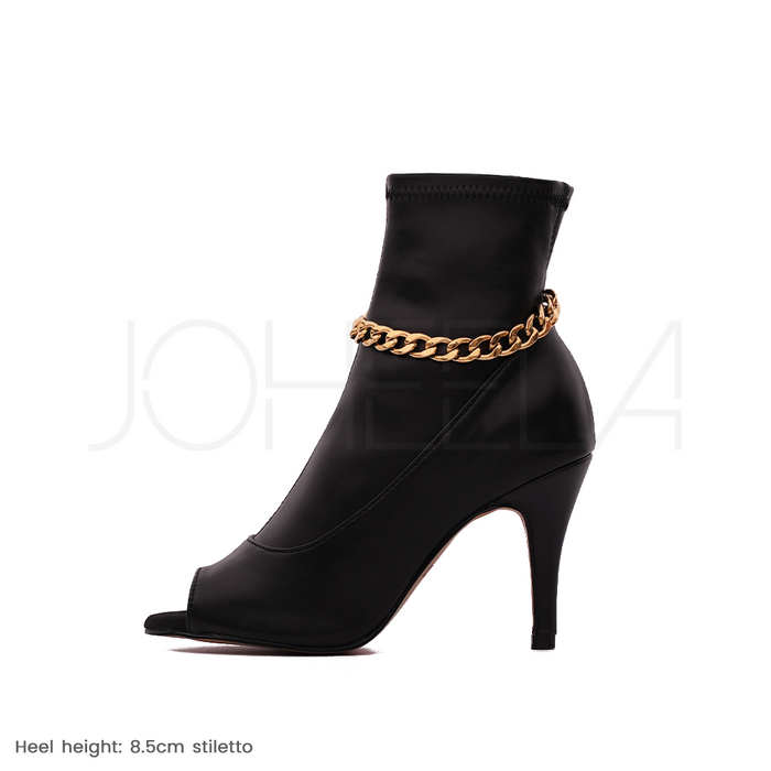 Ana - Chaînes dorées - Talons stilettos - Prête à expédier