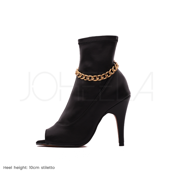 Ana - Chaînes dorées - Talons stilettos - Prête à expédier