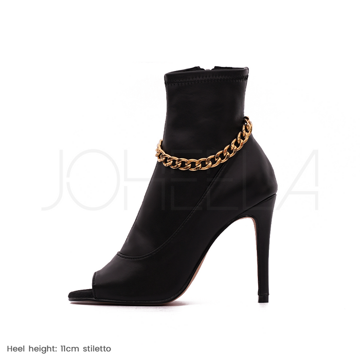Ana - Chaînes dorées - Talons stilettos - Prête à expédier
