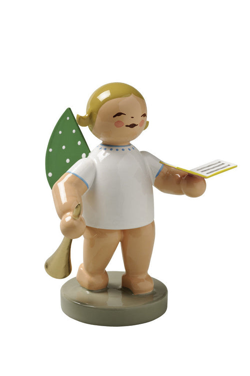 Angel Orchestra Musician with Songbook and Trumpet