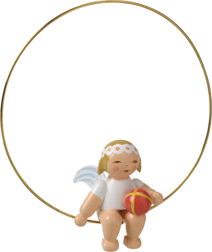 Angel with Ball in a Ring Ornament