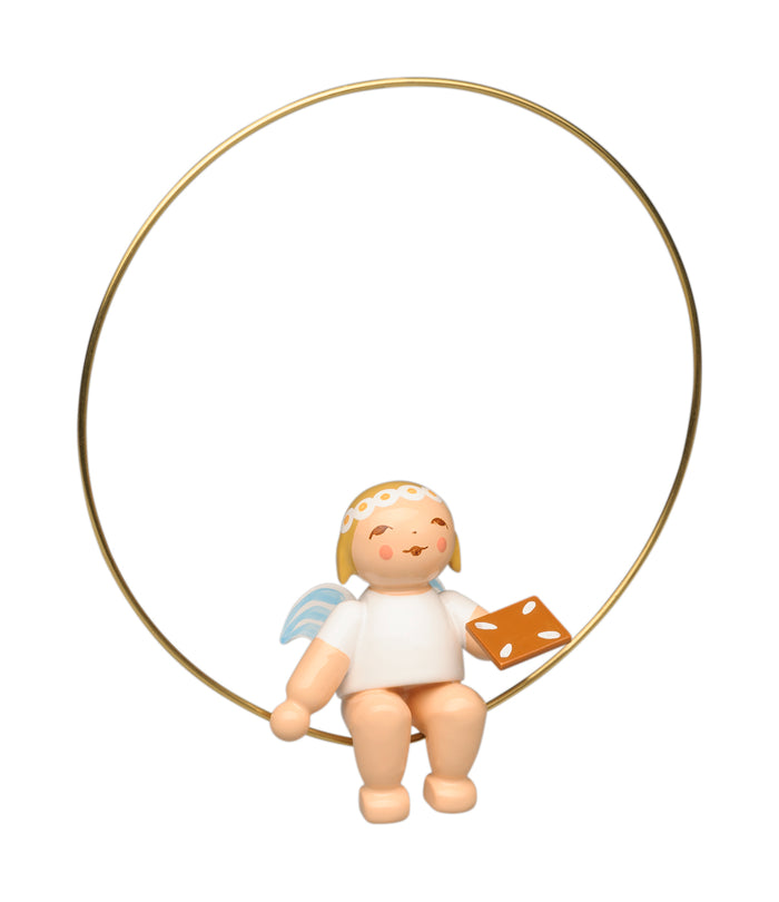 Angel with Gingerbread in a Ring Ornament