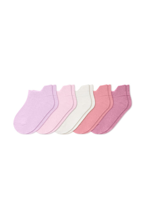 Ankle Socks Combo 5-Pack in Ballet set includes: Thistle, Sakura, Cloud, Crepe and Apple Blossom on a white background