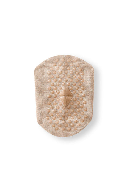 Ankle Socks in bisque with grips shown on a white background