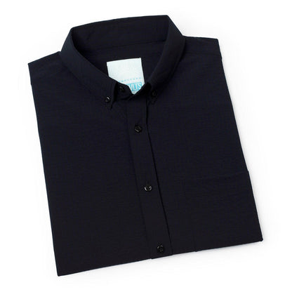 RSVLTS RSVLTS Anthracite _ Stretch Seersucker Short Sleeve Shirt